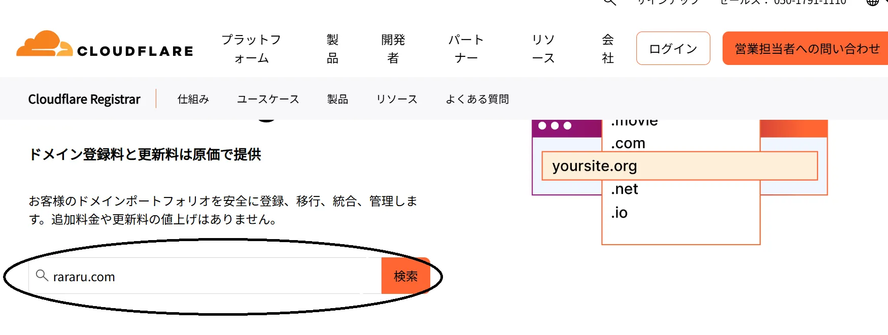 Search for a domain